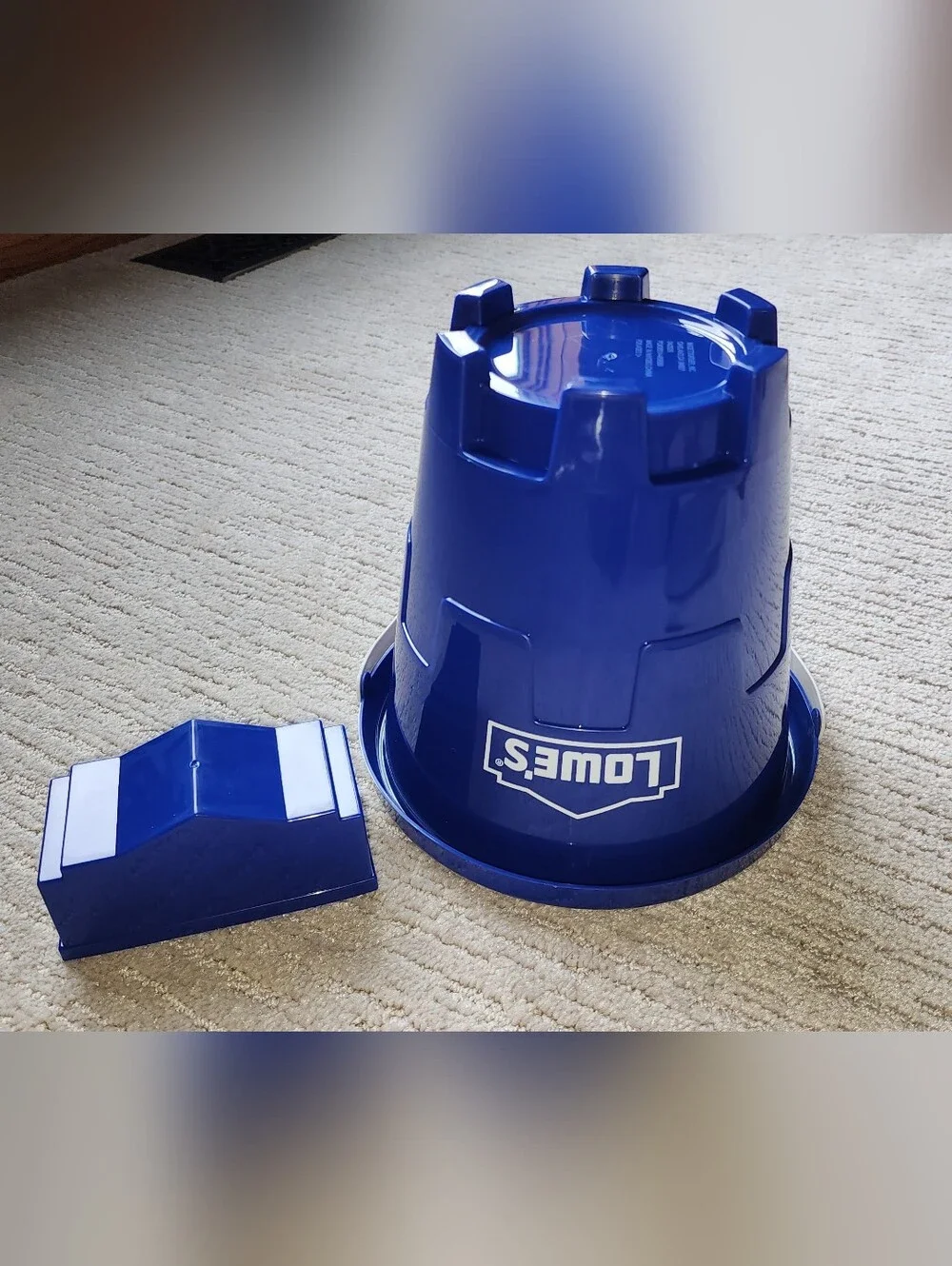 Lowe's Sand Castle Bucket & Brick Form Set - Blue & White - NEW!